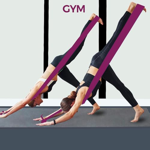 Image of A AZURELIFE Resistance Bands,Professional Long Non-Latex Elastic Stretch Bands,Exercise Bands for Physical Therapy, Yoga, Pilates, Rehab, at-Home or The Gym Workouts, Strength Training