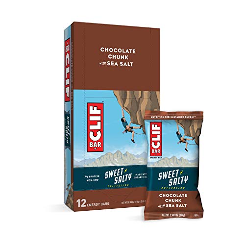CLIF BARS - Sweet & Salty Energy Bars - Chocolate Chunk with Sea Salt -...