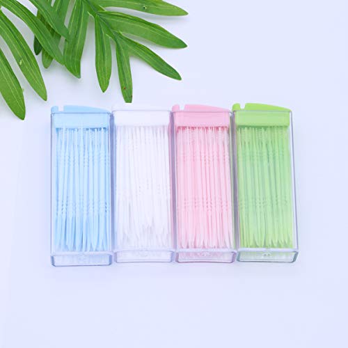 HEALLILY Double-ended Plastic Toothpicks Teeth Sticks for Oral Care 200pcs - 3