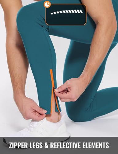 Pantalones de compresión para hombre BALEAF térmicos e impermeables con bolsillo 5