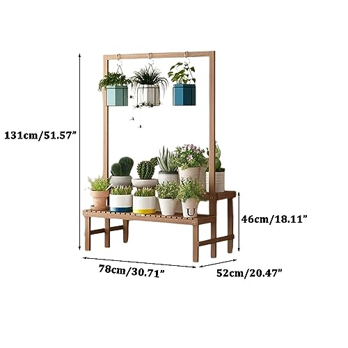 Étagère multicouche pour balcon en bois idéal pour orchidées