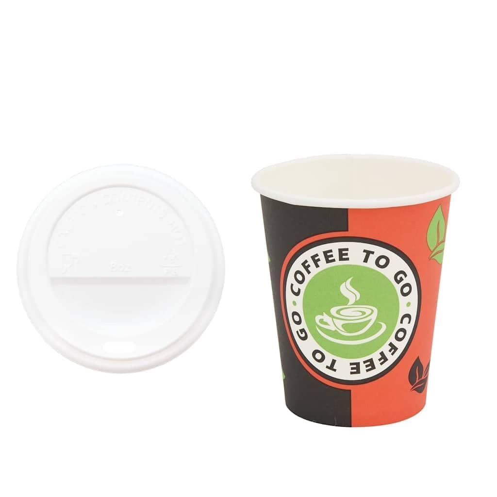 Tazze da caffè in Carta con Coperchi 1000 pz 8oz 240 ml,Bicchieri USA e Getta,Tazze da caffè in Carta-3325212