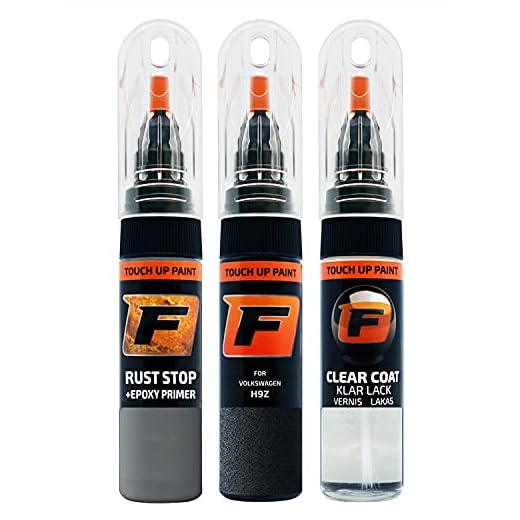 FIRANTO Kit de Pintura de Retoque Coche para VW Volkswagen H9Z Nachtschwarz, Set de Reparación de Rayones y Arañazos Incluye 15 ml Bolígrafo para Retocar Pintura Coche, Primer y Barniz