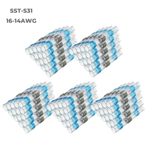 Image of Durvient.com Heat Shrinking Sleeve with Solder Ring For Electrical Wiring Insulation Waterproof Electrical Insulation (Wire Gauge 16-14, Pack of 50)