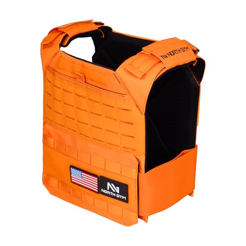 Image of Northgym Adjustable Weighted Vest /Incl. 3D Weight Plates in 14lbs / 20lbs / 30lbs / 42.5lbs - Optimized Weight Distribution and with Curved Plates for Running, Functional Training and Working Out