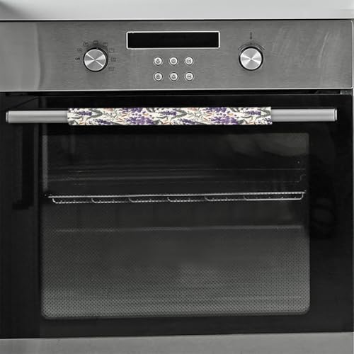 Image of Pardick Refrigerator Door Handle Covers Set of 2, Lavender Fridge Handle Covers Appliance Handle Covers Protector for Microwave Oven Stove Dishwasher, Keep Your Kitchen Appliance Clean