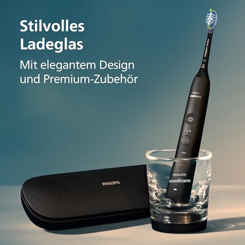 Philips Sonicare DiamondClean 9000 elektrische Zahnbürste, Schallzahnbürste mit App, Drucksensor,...