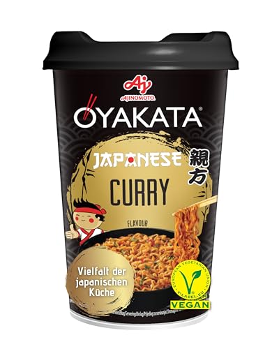 OYAKATA Instant-Nudelbecher Curry 90 g I Würzige japanische Curry-Soße mit Chili I Fertigmahlzeit in 3 Minuten I Ideal für unterwegs & Zuhause I Authentische japanische Ramen-Nudeln