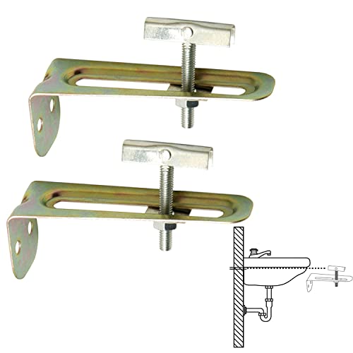 WOLFPACK LINEA PROFESIONAL - Juego Escuadras Sanitario Soporte Lavabo 10 cm. (2piezas)