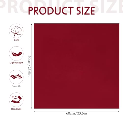 23.6" Satin Neck Scarf, Silky Satin Red Small Square Scarf Fashion Lightweight Neck Scarves Purse Bag Scarfs for Handbags Vintage Handkerchief Ribbon Scarfs for Women Gift2