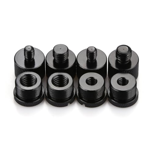 DAGIJIRD 3/8 to 1/4 to 5/8 Mic Thread Adapter Kit, Mic Stand Adapter for Camera Tripod Adapter, 8PCS