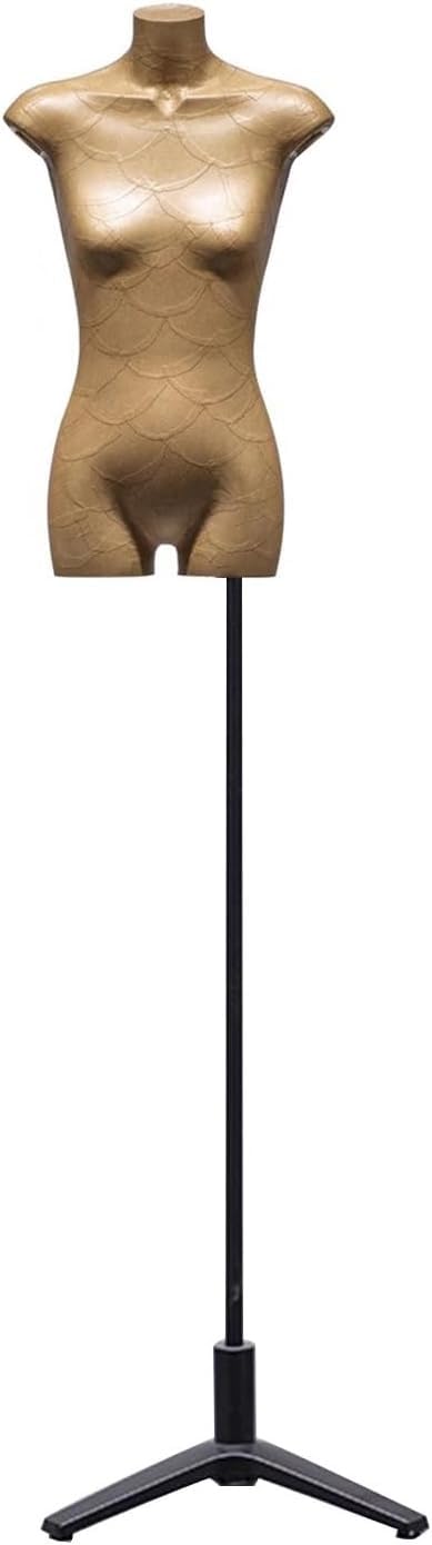 CONGRUI Retail Mannequins Torso With Triangular Base, Kraft Paper Manikin Suitable For T-Shirts And Skirts(Black)