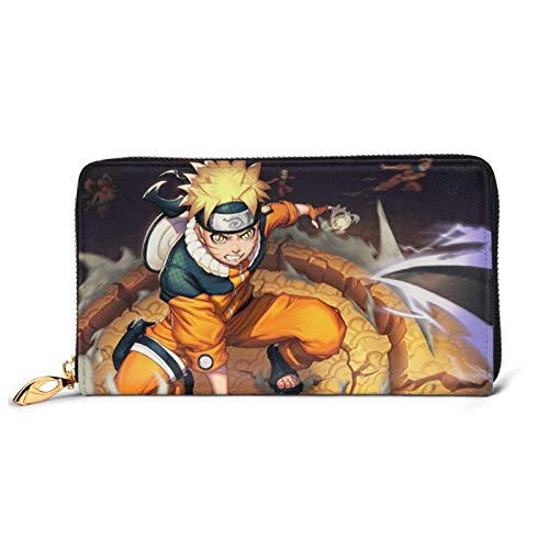 XCNGG Sports N-ar-u-to - Cartera de piel de moda, cartera port�til, cartera de identificaci�n unisex, estuche de tarjeta de visita