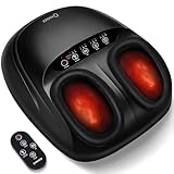 KNQZE Fußmassagegerät, Fussmassagegerät Elektrisch mit Wärmefunktion, Tiefenknet Shiatsu fußmassage für Plantarfasziitis & Neuropathie, Geschenke für Mama Frauen, Männer, Bis Schuhgröße 46