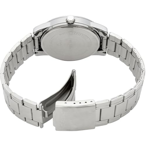 Casio #MTP-V001D-1B Men's Standard Stainless Steel Easy Reader Black Dial Watch - Image 4