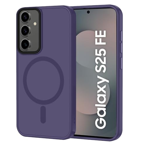 SIZUKA Samsung S25 FE Magsafe Hard Back Case | Matte Design & 360° Protection | Military-Grade Samsung S25 FE Cover | Strong Magnet Back - Purple