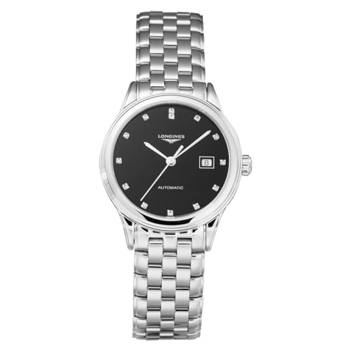 [LONGINES] ���f�B�[�X �r���v Watch �����W�� FLAGSHIP �t���b�O�V�b�v L4.374.4.57.6 ������ ���퐶���h�� �T�t�@�C�A�K���X �u���b�N������ �X�e�����X�X�`�[�� [���s�A���i]