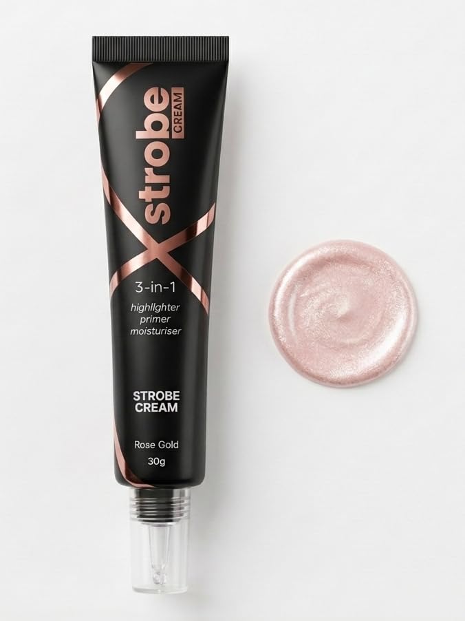 Rose Gold Illuminating Strobe Cream | Primer, Highlighter & Moisturizing Face Cream | Smooth Radiant Makeup Base | 30g-image-41