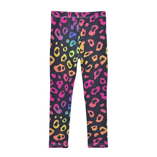 Boccsty Neonleopard Colored Girls Leggings Kids Yoga Pants Dance Active Tights 4T2
