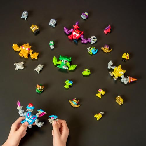 Image of MrBeast Lab Swarms MEGA-TECH Series 6 Pack, including a Mega Swarm | Includes 5 Micro Beasts, 1 MEGA Swarm, plus connectable parts for custom Loadout builds across packs