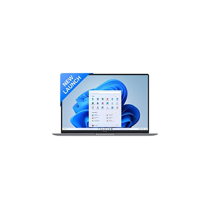 HONOR MagicBook X16 (2023), 12th Gen Intel Core i5-12450H (16GB/512GB NVMe SSD, 16-inch (40.64 cm) FHD IPS Anti-Glare Thin and Light Laptop/Windows 11/Backlit Keyboard/Fingerprint Login/1.75Kg), Gray