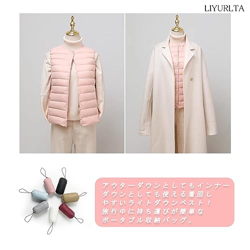 LIYURLTA ウルトラライト インナーダウンベスト レディース ノーカラー ダウン ベスト LIY48 の商品画像 5