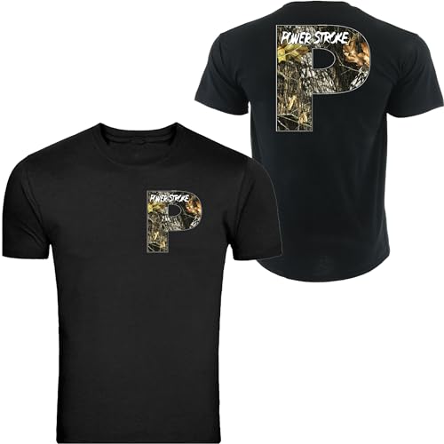 Power P T-Shirt Front and Back Unisex tee S-5XL (3XL) Black Camo