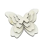 ROSENICE 50 x Holz-Schmetterling zum Basteln und Verzieren von Holzornamenten.