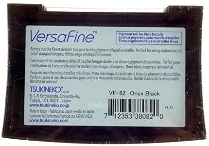 Tsukineko VF000082 Full-Size VersaFine Instant Dry Pigment Ink, Onyx Black