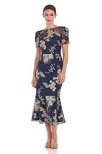 JS Collections Women's Hope Flounce Tea Length Dress2
