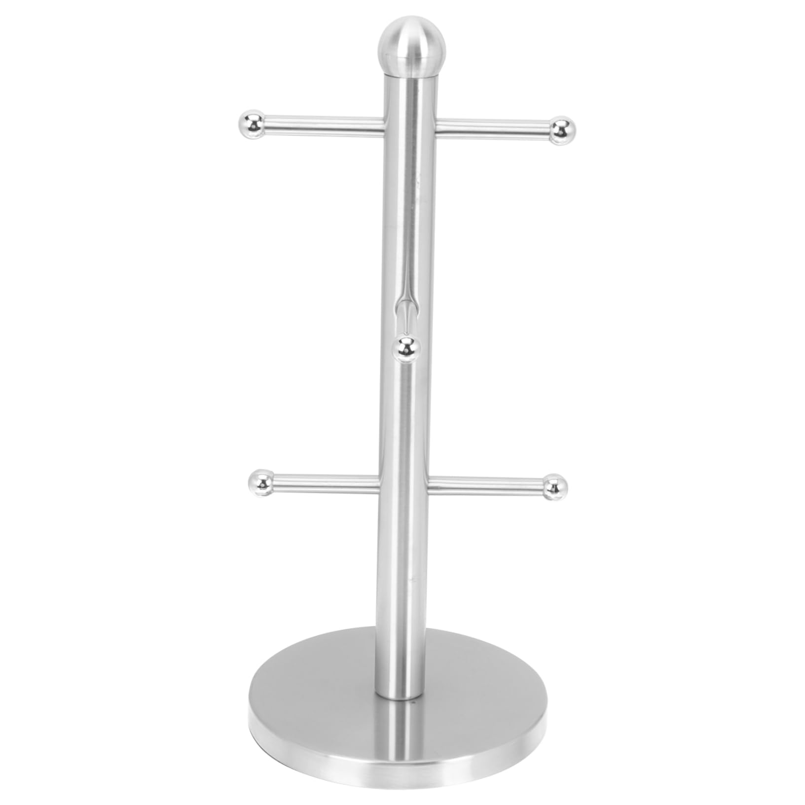 Edelstahl Tassenbaum Organizer Ständer mit Mehreren Stangen, Silber | Kaffeebecherhalter für Theke, Teetassenbaumhalter für Kaffee und Tee Zubehör