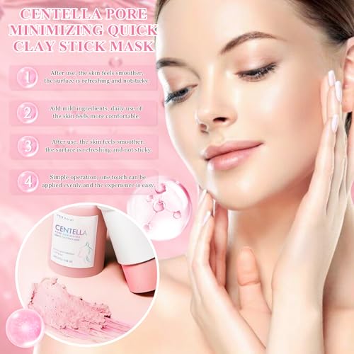3 Stück Centella Hautpflegeset, Centella Cleansing Oil + Centella Serum, Centella Stick Mask, Reinigt, Spendet Feuchtigkeit, Verkleinert die Poren, Für Alle Hauttypen Geeignet