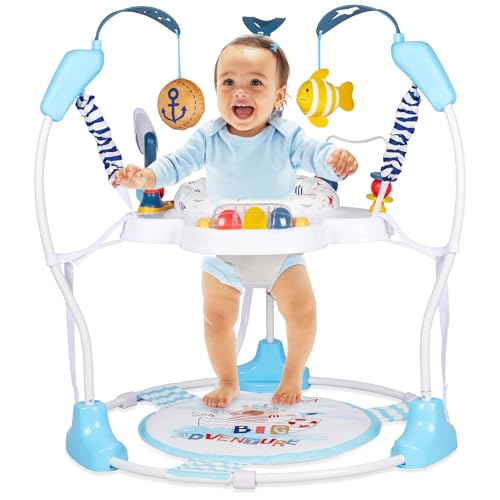 Image of Baby Activity Center, Infant Jumpers and Bouncers with Music, Lights, Infant Toys, 360Rotating Seat, 3 Adjustable Heights, Baby Play and Learning Center for 6+ Months