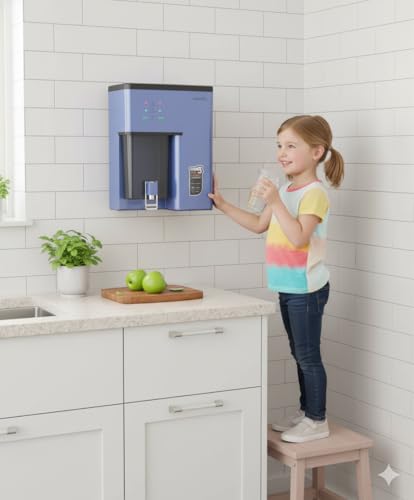 Image of Aqua Innovica RO Water Purifier with RO + UV + UF | Active Copper & Alkaline Technology | 10-Stage Purification || 10L Storage | 12 LPH | Wall Mount | Blue
