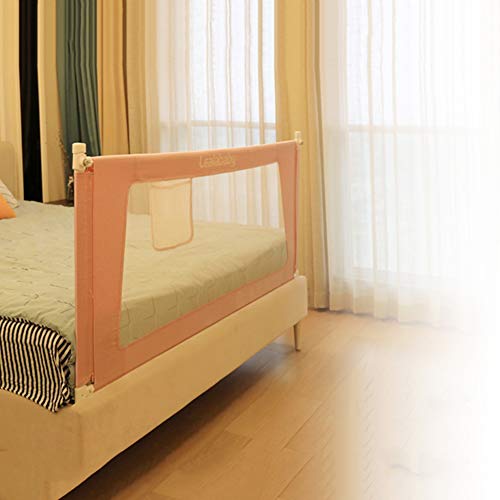 Rieles de cama seguridad para niños pequeños cuna protección compacta rosa 2m 7