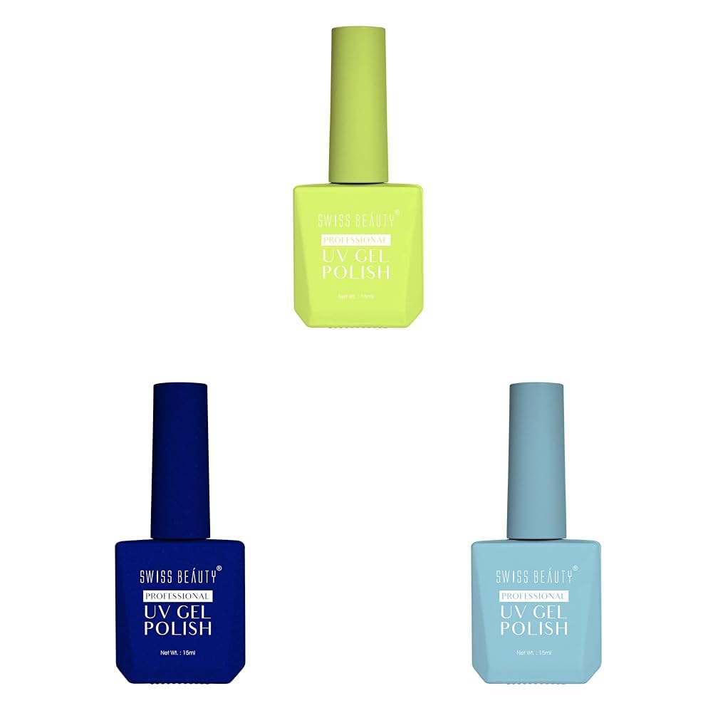 SWISS BEAUTY Professional Uv Gel Nail Polish Lasts Upto 21 Days,Super Glossy Finish,Non-Chipping,Non-Smudging,Quick Drying Nail Polish,Shade -18,15 Ml & Shade -14,15 Ml SWISS BEAUTY Professional Uv Gel Nail Polish Lasts Upto 21 Days,Super Glossy Finish,Non-Chipping,Non-Smudging,Quick Drying Nail Polish,Shade -18,15 Ml & Shade -14,15 Ml