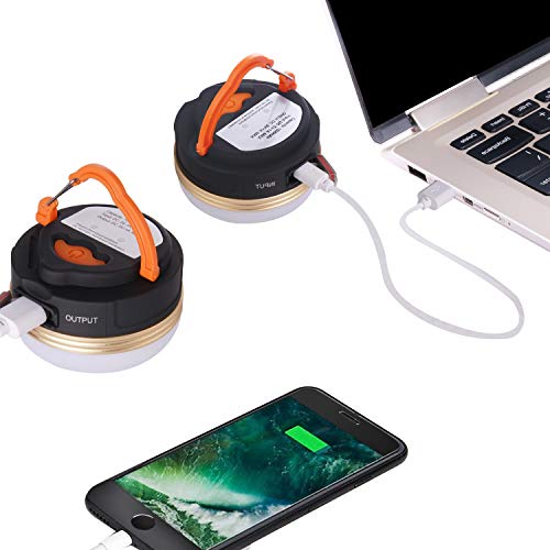 Yizhet 2 Pack Led Camping Lantern, Usb Rechargeable Camping Lamp Flashlights & Power Bank, Camping Light With Magnetic Base 3 Modes Waterproof Portable Outdoor Tent Light For Hiking Fishing Camping #TOP1