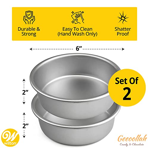 Wilton Small And Tall Pan Set – Pack Of 2 Piece Cake Pans – Pan Set Made Of Lightweight Aluminum – 2 X 6 Inches Cake Pans Set For Baking – Pan Set For Baking Delicious Cakes #TOP2