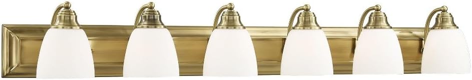 Livex Lighting 10506-91 Springfield 6 Brushed Nickel Bath Light, 48 x 7 x 7