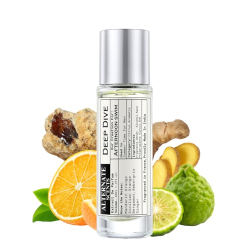 Image of Alternate Scents Deep Dive Long Lasting 40ML Perfume for Men | Fresh Aquatic Citrus Fragrance | 30% Oil Concentration Extrait de Parfum | Inspired by Afternoon Swim | Luxury Perfume Made in India
