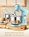 Facelle Tilt-Head Stand Mixer, 5QT+6QT Stainless Steel Two Bowls, 10 Speeds Kitchen Electric Food Mixer with Egg Whisk, Dough Hook, Beater, Dishwasher-Safe Attachment, Ideal Gift for Mom