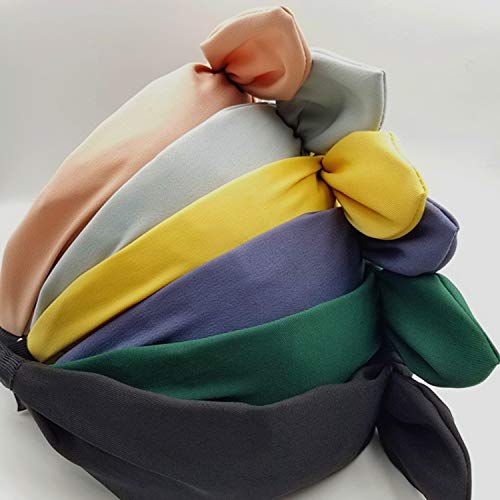 Hodooly 1Pcs Knotted Headbands For Women,Turban Headband Wide Headbands Bowknot Hair Band For Women Girls (Black) #TOP7