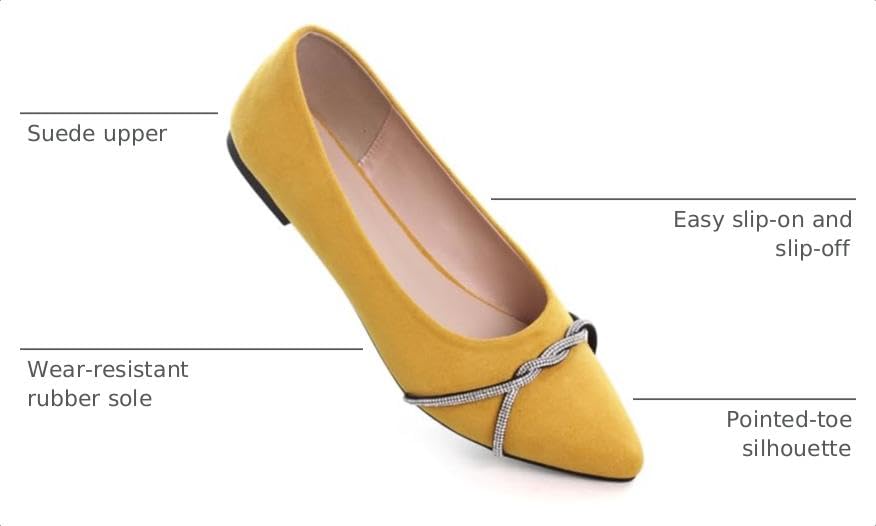 Image of TN TANGNEST Womens Casual Flats Chain Ballet Flats