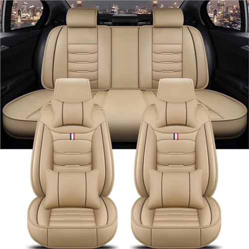 Housse siège voiture universelle Toyota en cuir synthétique beige haut de gamme pour Prius