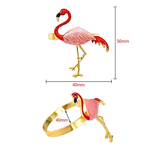 Gold Metal Napkin Rings 8Pcs Flamingo Napkin Holder Dining Table Setting Napkin Rings Buckles For Wedding Christmas Party Banquet Dinner Cloth Towel Serviette Kitchen Accessories Decor #TOP2