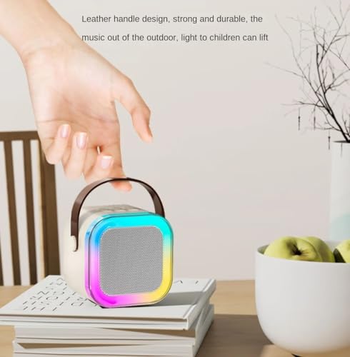 Image of Goyal's Portable Karaoke Bluetooth Speaker with Wireless Microphone | RGB LED Lights | Voice Change Effects | USB TF AUX FM | Mini Party Speaker for Kids & Adults
