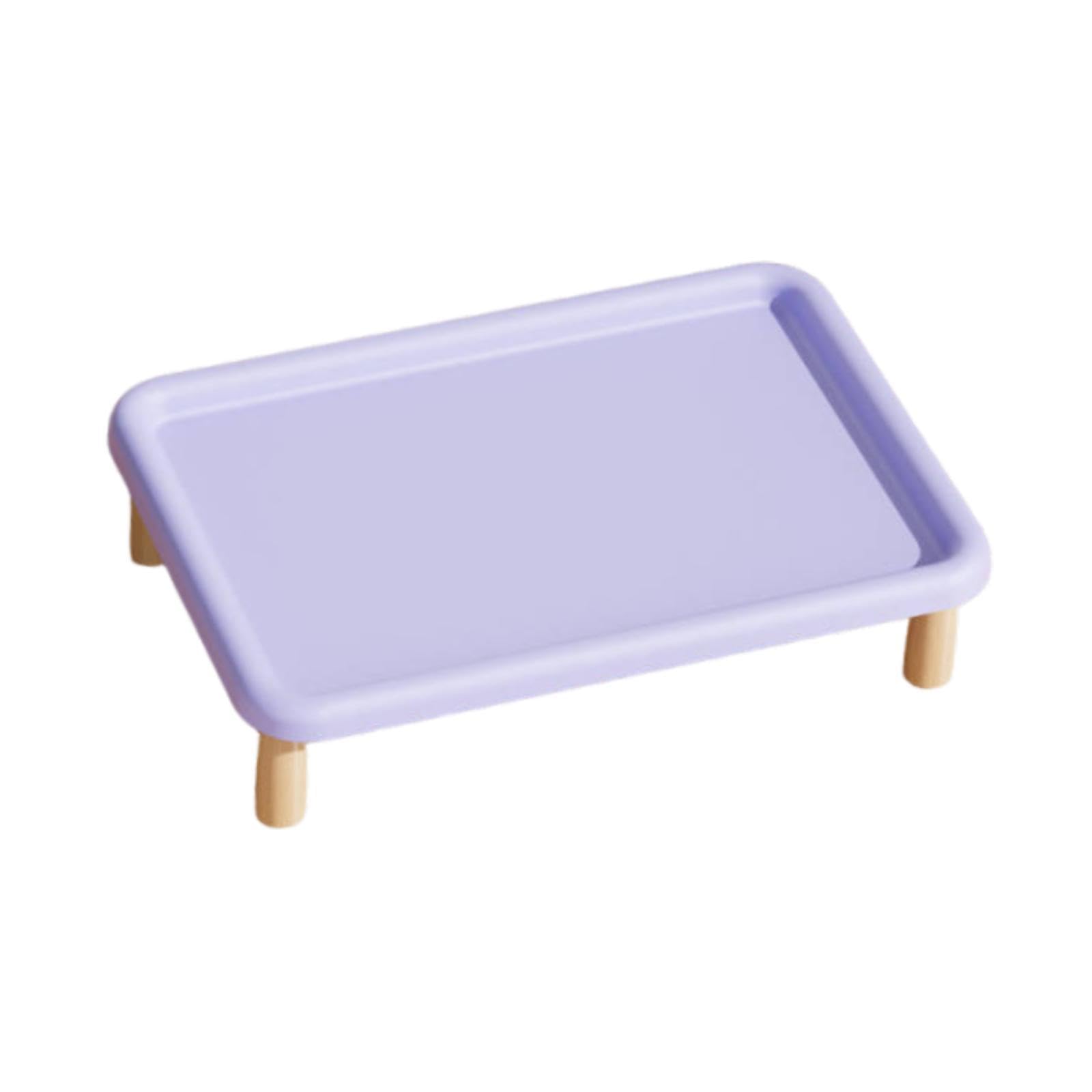 Wooden Raised Dog Feeder Stand, Elevated Pet Feeding Station,Sturdy wood, non-slip, easy clean, for dogs cats, prevents neck strain, Violet