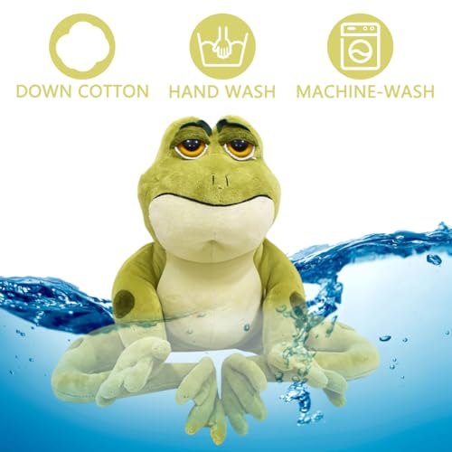 JynxtoyZeal Frosch Kuscheltier Kinder, Frog Kuscheltier Plüsch, Frog Plush Toy Stuffed Animal, Plüsch Spielzeug Geschenk für Kinder-22cm