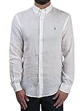  Polo Ralph Lauren Mod. 710829443 Camisa Lino Slim Fit Hombre Blanca XXL