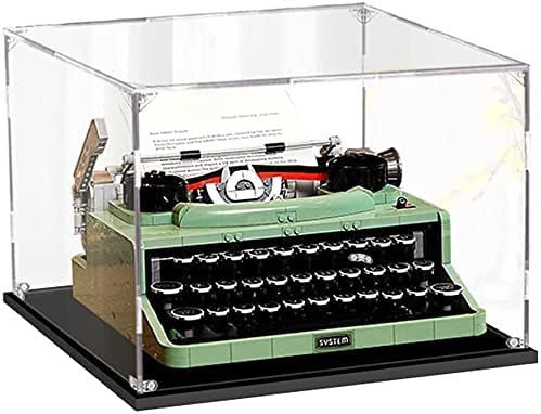 Acryl-Vitrine für Lego 21327, staubdicht, transparent, Vitrine für Lego Ideas Schreibmaschine (Modell nicht im Lieferumfang enthalten)(3mm)